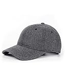 Zylioo Extra Large Woolen Winter Baseball Cap Hat,Fleece Lined Plain Soft-Structured Adjustable Size Dad Cap for Big Heads