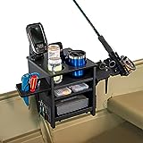 Boat Tote All-in-One Boat Accessories Organizer - Boating, Fishing Accessory, Rod and Gear Holder for Jon Boats, Cartoppers - Fits Gunnels and Railings Maximum 2.5' Thick