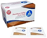 Antiseptic Povidone Iodine Prep Pads, First Aid Germicide, 100 Pack