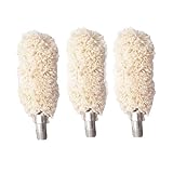 Tipton Bore Mop 3-Pack, 10-12 Gauge with 5/16-27 Threads, Cotton Construction for Applying Gun Oil, Solvent, Bore Cleaning