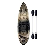 Lifetime Sport Fisher Tandem Kayak with Paddles and Backrest, Camouflage