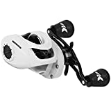 KastKing Crixus Baitcasting Reels,Glacier White,6.5:1 Gear Ratio,Left Handed Fishing Reel