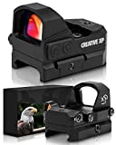 CREATIVE XP HD Red Dot Sight 3 MOA - Tactical Scope for Rifles, Shotguns - Reflex Sight for Day & Night - Easy to Zero - Glock Mount Plate and Other Gun Accessories Included