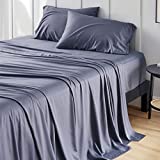 BEDSURE Bamboo Queen Sheets - 100% Viscose from Bamboo Sheets Set,16' Deep Pocket Breathable Silky Soft Christmas Sheets for Queen Size Bed Cooling Sheets