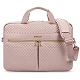 17.3 Inch Laptop Bag,BAGSMART Briefcase for Women Computer Messenger Bag Office Travel Business,Pink
