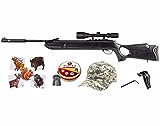 Hatsan Mod 130S Vortex QE Break Barrel .30 Cal Air Rifle with 3-9X40AO Scope and Pellets and Targets and Camo Digital Hat Bundle