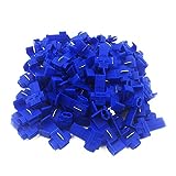 Peissy 100 Pcs Blue Solderless Scotch Lock Wire Connectors 18-14 Gauge, Double Run or Tap Quick Splice Electrical Wire Terminals Connector