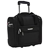 TPRC 15-Inch Smart Under Seat Carry-On Luggage with USB Charging Port, Black, Underseater