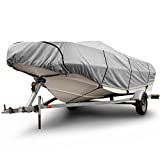 Budge 600 Denier Boat Cover fits Center Console V-Hull Boats B-631-X6 (20' to 22' Long, Gray)