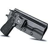 Colt 1911 Holster, IWB Kydex Holster Fit: 1911 5'' No Rail, Including: Colt/Kimber/Springfield/S&W/Ruger/Taurus and More 1911 Pistol, Inside Waistband Conceal Carry, Adj. Cant&Retention, Right Hand
