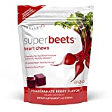 HumanN SuperBeets Heart Chews - Nitric Oxide Production for Daily Blood Pressure Support & Circulation - Grape Seed Extract & Non-GMO Beet Energy Chews - Pomegranate Berry Flavor, 60 Count