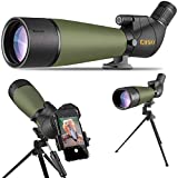Gosky Updated 20-60x80 Spotting Scopes with Tripod, Carrying Bag and Quick Phone Holder - BAK4 High Definition Waterproof Spotter Scope for Bird Watching Wildlife Scenery