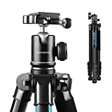Instafoto 74'' Camera Tripod with Full Aluminum Ball Head, DSLR Tripod for Camera Canon Nikon with Quick-Release Plate, Phone/Tablet Holder & Carry Bag, Max. Load 17.6 lbs/ 8 kg