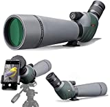 Gosky 20-60x80 Dual Focusing ED Spotting Scope - Ultra High Definition Optics Scope with Carrying Case and Smartphone Adapter for Target Shooting Hunting Bird Watching Wildlife Astronomy Scenery