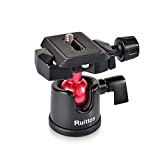 Tripod Ball Head, Ruittos Ballhead 360 Degree Rotating Panoramic Ballhead with 1/4 inch Quick Shoe Plate and Bubble Level for DSLR Camera Camcorder Tripod Monopod Slider, Load 11lbs