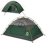 Gonex Lightweight 2 Person Camping Tent, Waterproof Backpacking Tent, Double Layer Dome Tent with Aluminum Poles, Easy Set-Up