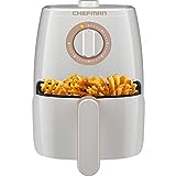 Chefman TurboFry 2-Quart Air Fryer, Dishwasher Safe Basket & Tray, Use Little to No Oil For Healthy Food, 60 Minute Timer, Fry Healthier Meals Fast, Heat And Power Indicator Light, Temp Control, White