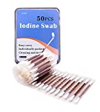 50 Disposable Iodophor Swabs Outdoor Supplies Medical Cotton Swabs Iodine Individually Packaged Cotton Swabs Iodine Swabs for Nose Care