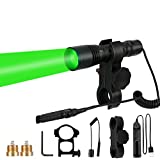 LUMENSHOOTER S2plus Premium Scope Mounted Hunting Light Kit, Interchangeable Green Red White LED Modules, High Power Zoomable Flashlight Torch for Coyote, Predator, Varmint, Coon& Hog