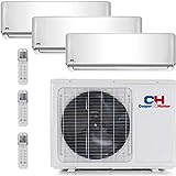 Tri 3 Zone Mini Split Ductless Air Conditioner Heat Pump 12000 12000 12000 Multi