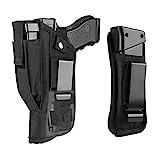 GVN Universal Right or Left Gun Laser Holster with Mag Holster Pouch for Smith&Wesson M&P 9mm.40 Holster G17,19,22,26,27,32,33,38,39,43/Beretta Storm Px4/Sig Sauer/Ruger(with Laser)