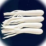 New 50 Pack 2' Bait Tube JIG Skirts Pure White Lure Bait Fishing Equipment GAR-0172LO by KolotovichTool