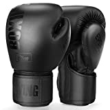 Boxing Gloves for Men and Women Suitable for Boxing Kickboxing Mixed Martial Arts Muay Thai MMA Heavy Bag Fighting Training Boxing Gloves for Men and Women (Black, 10oz)
