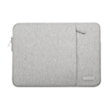 MOSISO Laptop Sleeve Bag Compatible with MacBook Air/Pro Retina, 13-13.3 inch Notebook,Compatible with MacBook Pro 14 inch 2021 2022 M1 Pro/Max A2442,Polyester Vertical Case with Pocket, Gray