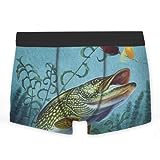 Men's Underwear,Northern Pike Spinner Bait fish,Boxer Briefs Breathable Comfort Underpants L