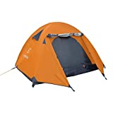 Winterial Three Person Tent - Lightweight 3 Season Tent with Rainfly, 4.4lbs, Stakes, Poles and Guylines Included, Camping, Hiking and Backpacking Tent, Orange