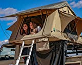 TMBK 3 Person Roof Top Tent with Rain Fly Tan Base & Green Rainfly
