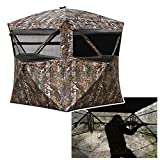 LUVNFUN Hunting Blind,2-3 Person 270 Degree See Through Ground Blind,Pop Up Hunting Blinds for Deer Turkey and Duck,Hunting Gear and Hunting Accessories