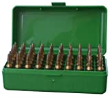 MTM 50 Round Flip-Top Rifle Ammo Box .22-250 to 7.62 X 39, Green