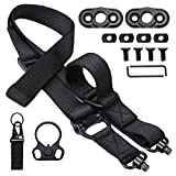 Rifle Sling Two Point Sling with Quick Release Push Button QD Sling Swivels 2 Packs QD Sling Mounts for Mlok Rifle Strap with Fast Adjust Thumb Loop