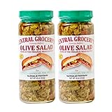Central Grocery Olive Salad - 16oz (Pack of 2) Perfect for Muffulettas, Sandwiches, Pizza Toppings, Pastas, Hot Dog Topper and More