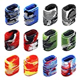 SAMSFX Rubber Fishing Reel Handle Grip Sleeve Non-Slip Baitcaster Knob Covers for Casting or Spinning Reel (12PCS, 6 Mixed Colors)