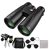 Usogood 12x50 HD Binoculars for Adults with Tripod and Phone Adapter, IPX7 Professional Waterproof and Fogproof Binoculars for Bird Watching, Hunting, Travel