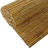 Jollybower 6Ft High x 8 Ft Long x 0.7In D Bamboo Screen, Natural Bamboo Fence Rolls, Eco-Friendly Bamboo Fencing for Outdoor Balcony Patio Garden Border Pool