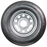Radial Trailer Tire On Rim ST225/75R15 225/75-15 15 D 6 Lug Wheel Silver Modular