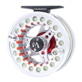 M MAXIMUMCATCH Maxcatch ECO Pre-Loaded Fly Fishing Reel Aluminum Body with Fly Line, Backing, Leader(3/4wt 5/6wt 7/8wt) (Silver ECO Reel with Line, 3/4 wt)