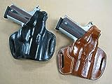 Azula Gun Holsters Leather 2 Slot Molded Thumb Break Pancake Leather Pistol Holster for Colt Defender 1911 3' Barrel TAN
