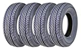 Set 4 FREE COUNTRY Premium Trailer Tires ST205/75R15 8PR Load Range D w/Featured Side Scuff Guard 11131