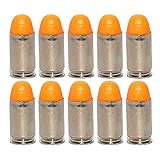 ST Action Pro Pack Of 10 Inert .45 ACP Automatic Colt Pistol Orange Safety Trainer Cartridge Dummy Ammunition Ammo Shell Rounds with Nickel Case