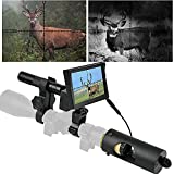 BESTSIGHT Night Vision Scope,DIY Night Vision(Day and Night),Quick Installation Barrle,5' Display Screen with 5w 850nm Infrared Illuminator,View 200m in Night,for 38-44mm Eyepiece Scope（Optic Sight）