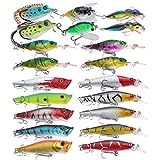 Fishing Lures Set Topwater Hard Bait Mixed Including Minnow Popper Crank Baits for Bass Trout Walleye Redfish Saltwater Freshwater
