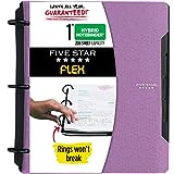 Five Star Flex Hybrid NoteBinder, 1 Inch Binder with Tabs, Notebook and 3-Ring Binder All-in-One, Purple (29328AB6)