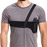 Kosibate Shoulder Holster, Underarm Gun Holster Neoprene Concealed Carry Universal Pistol Holsters Fits G17 19 26 42 43, 1911, M&P Shield 9mm, Revolver, Sig P320 Holsters(45 Inch)