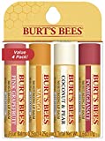 Burt's Bees Lip Balm Stocking Stuffers, Moisturizing Lip Care Christmas Gifts, 100% Natural, SuperFruit - Pomegranate, Coconut & Pear, Mango, Pink Grapefruit (4 Pack)