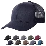 TSSGBL XXL Men's Extra Large Baseball Trucker Hats for Big Head Sizes Adjustable Plain Mesh Back Oversize Working Snapback Ball Cap - Navy Blue