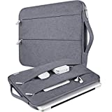 V Voova 13 13.3 14 Inch Laptop Sleeve Carrying Case Compatible with MacBook Air,MacBook Pro 14/M1,13.5' Surface Book 3/Laptop 4,HP Envy 13,Chromebook,Slim Computer Bag Cover with Handle,Grey